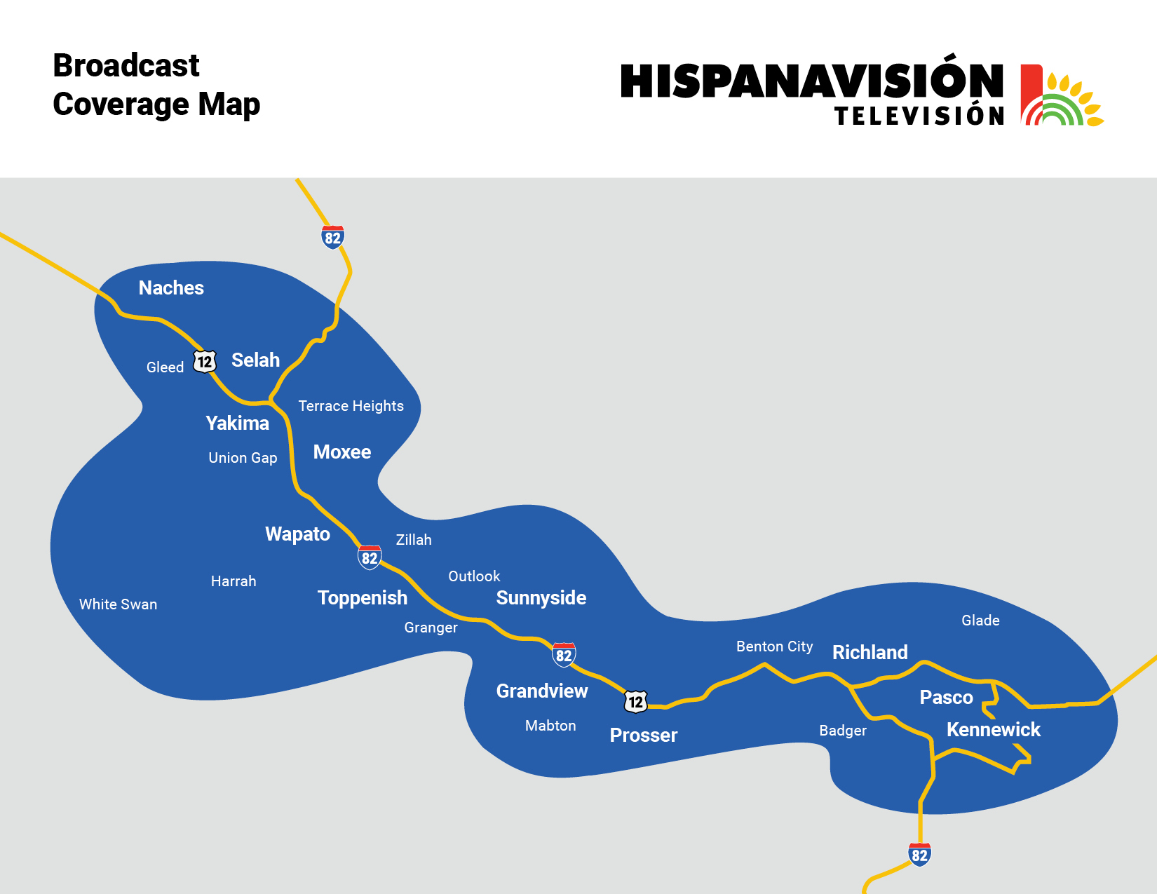 Illustration of Broadcast Coverage Map