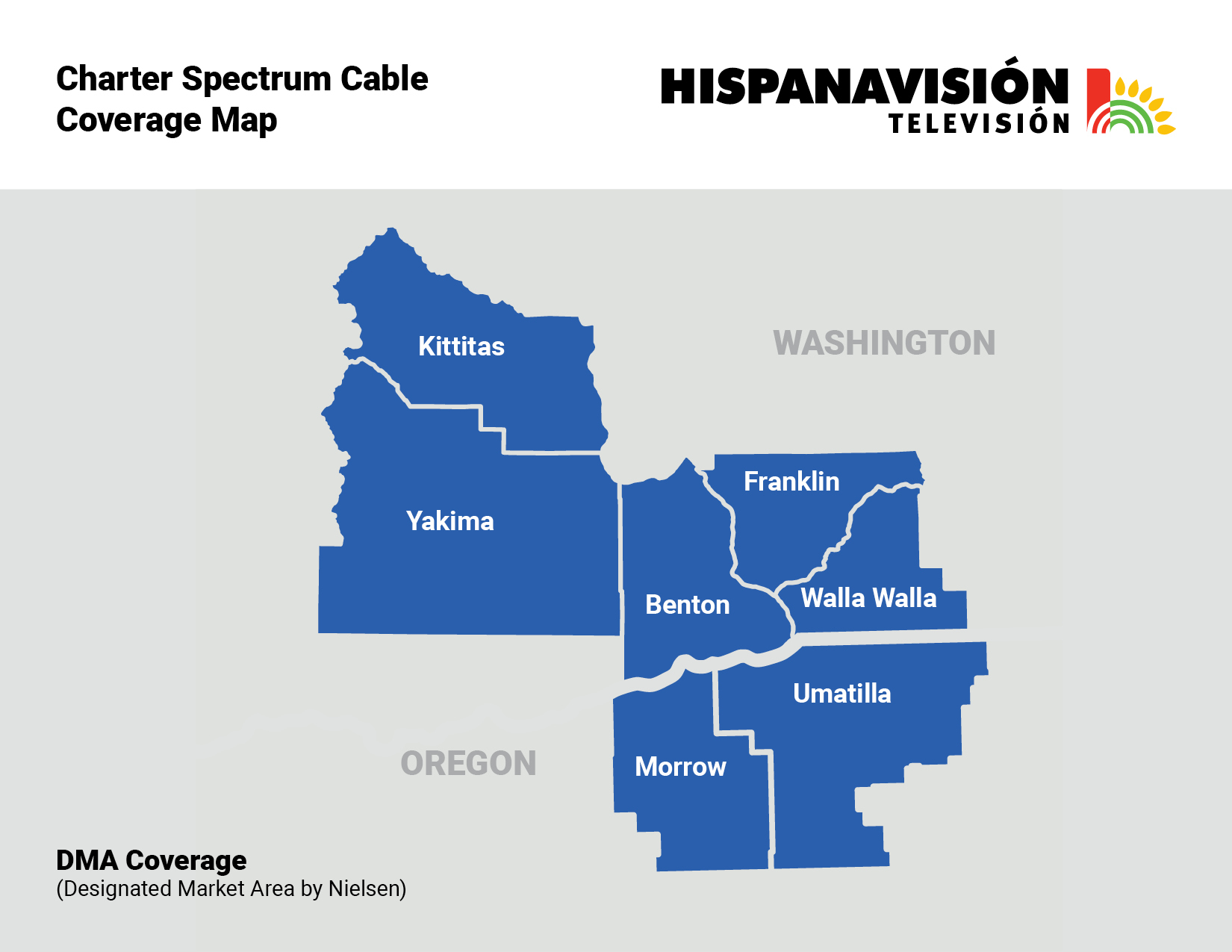 Illustration of Charter Spectrum Cable Coverage Map